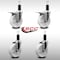 Service Caster 5'' SS Nylon Swivel 1-1/4'' Expanding Stem Caster Set 2 Total Lock Brakes, 4PK SCC-SSEXTTL20S514-NYS-2-S-2-114 - alternate 2